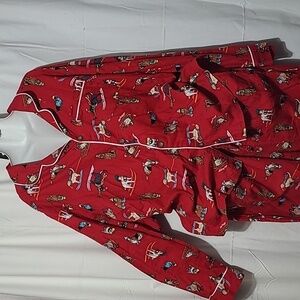 OLD NAVY Pajamas, XXL, 2018 Dogs, Red, 2pc, Top & Pants, Flannel